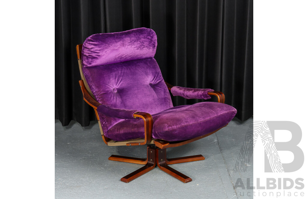 Vintage Tessa Swivel Armchair with Later Upholstery