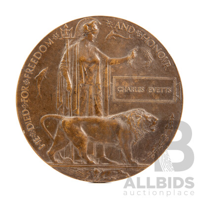 British Empire World War One Bronze Dead Man's Penny