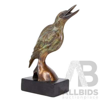 Frank Miles (20th Century, Zimbabwean-Born Australian, 1946-), Magpie, Bronze Sculpture, 28H cm (approximate height)