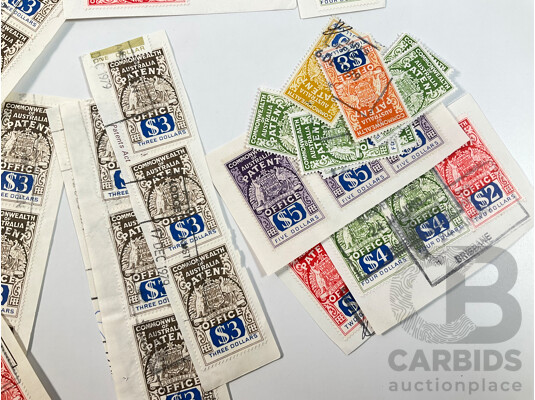 Collection of Commonwealth of Australian Patent Office Stamps on Paper, Series Two