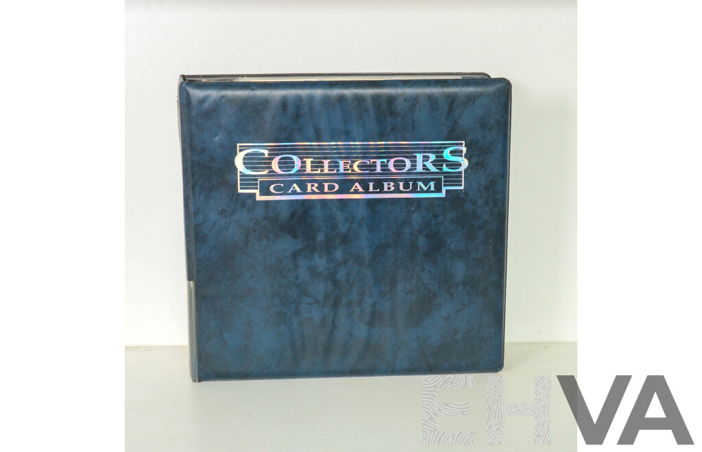 Album of Topps 1993/95 NBA Collector Cards Including Micheal Jordan, Charles Barkley, John Stockton, Karl Malone, Clyde Drexler, Hakeem Olajuwon, Shawn Kemp, David Robinson, Isiah Thomas, Shaq, Chris Webber and More