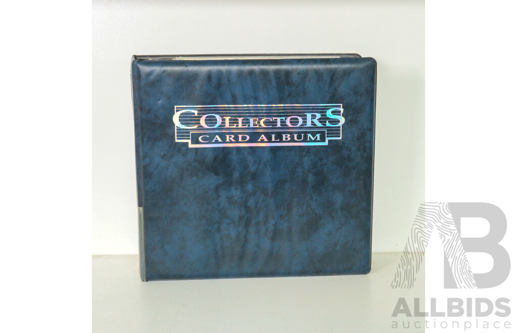 Album of Topps 1993/95 NBA Collector Cards Including Micheal Jordan, Charles Barkley, John Stockton, Karl Malone, Clyde Drexler, Hakeem Olajuwon, Shawn Kemp, David Robinson, Isiah Thomas, Shaq, Chris Webber and More