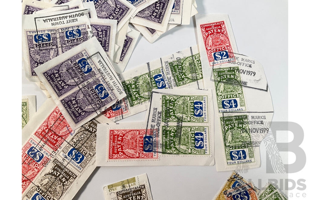Collection of Commonwealth of Australian Patent Office Stamps on Paper, Series Two