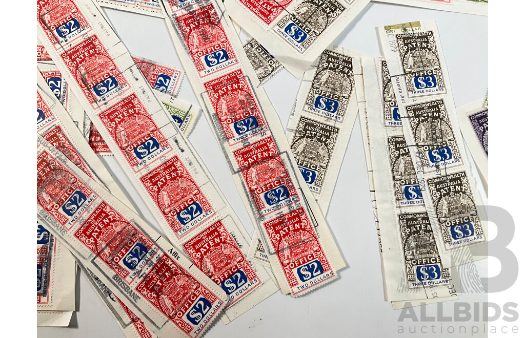 Collection of Commonwealth of Australian Patent Office Stamps on Paper, Series Two