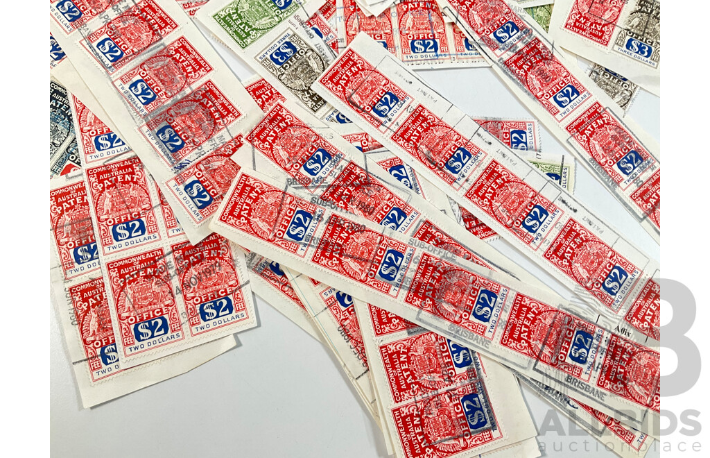 Collection of Commonwealth of Australian Patent Office Stamps on Paper, Series Two