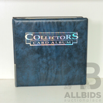 Album of Topps 1993/95 NBA Collector Cards Including Micheal Jordan, Charles Barkley, John Stockton, Karl Malone, Clyde Drexler, Hakeem Olajuwon, Shawn Kemp, David Robinson, Isiah Thomas, Shaq, Chris Webber and More