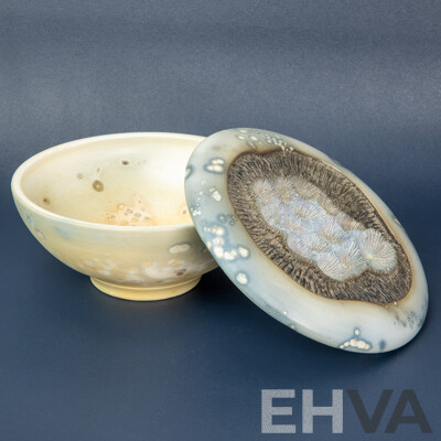 Australian Studio Pottery Lidded Bowl by Michael Wein