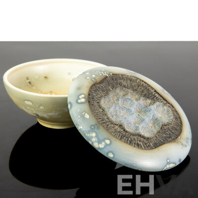 Australian Studio Pottery Lidded Bowl by Michael Wein