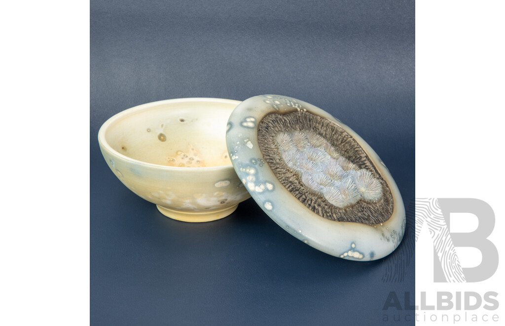Australian Studio Pottery Lidded Bowl by Michael Wein