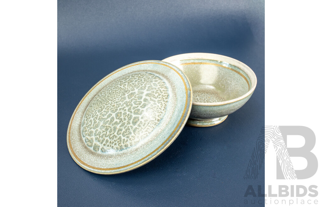 Australian Studio Pottery Lidded Bowl by Jane Fitzherbert