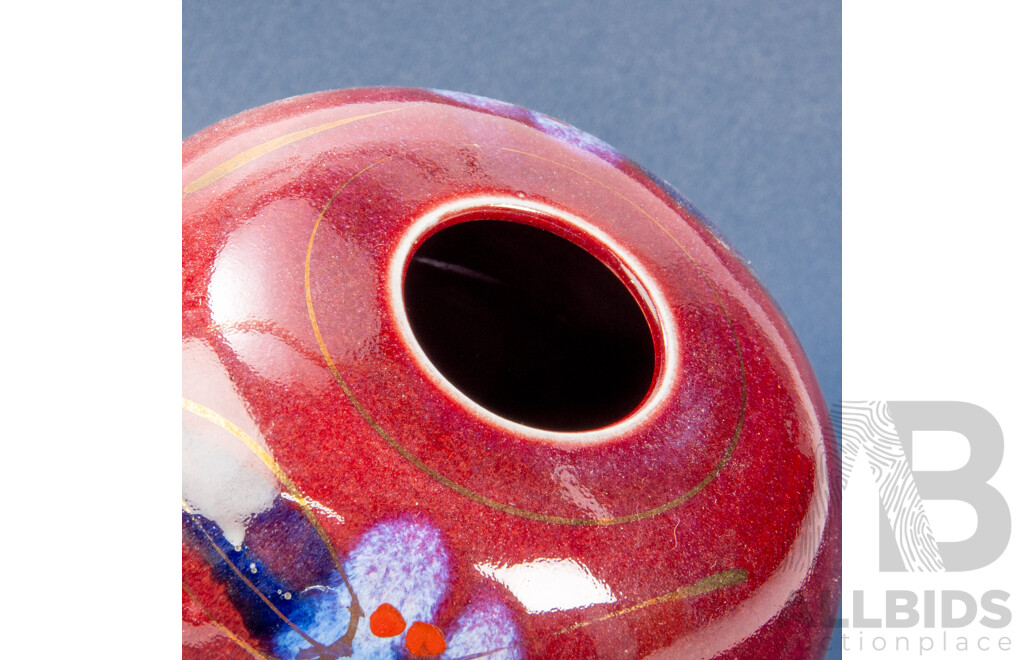 Australian Studio Pottery Christmas Vase by Malcolm Cooke (Cuppacumbalong ACT)