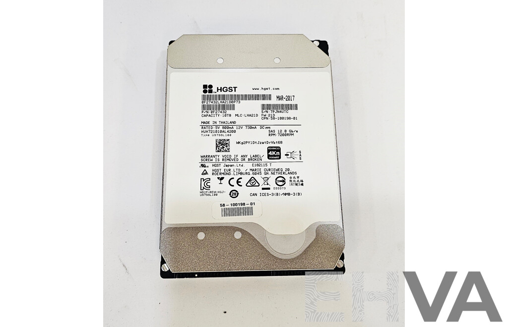 HGST (US7SSL100) 10TB SAS 12Gbps 3.5-Inch Hard Drive