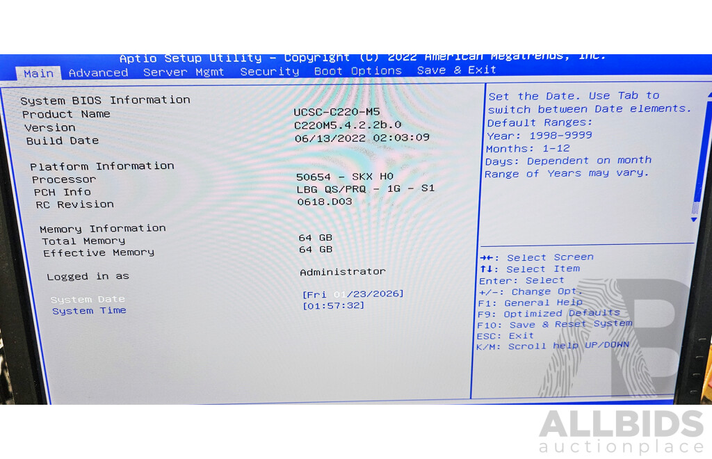 Cisco UCSC C220 M5 Dual Intel Xeon GOLD (6126) 2.60GHz-3.70GHz 12-Core CPU 1RU Server W/ 64GB DDR4