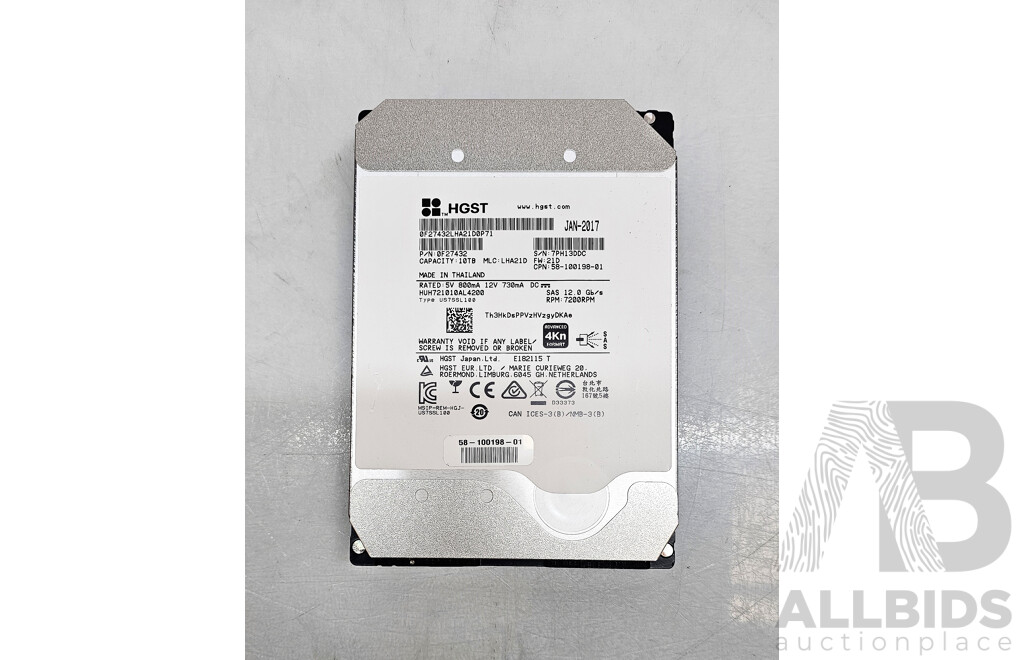 HGST (0F27432) 10TB SAS 12Gbps 3.5-Inch Hard Drive