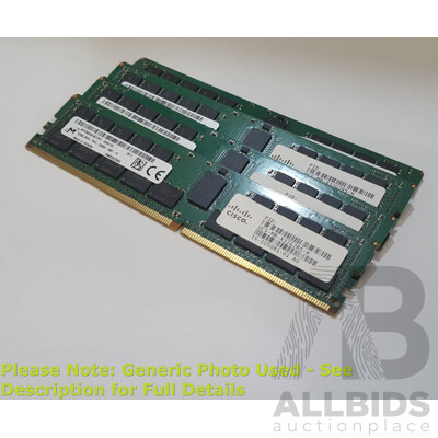 Micron 32GB ECC DDR4 2666V RDIMM RAM - Lot of Four