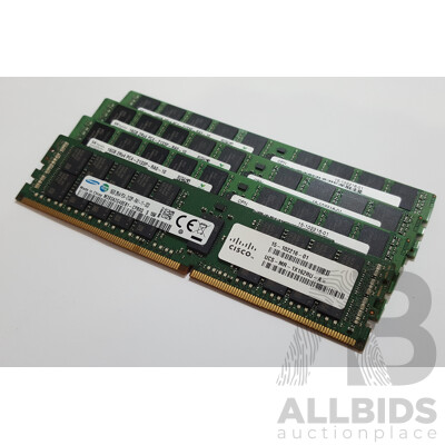 Assorted 16GB ECC DDR4 2133P RDIMM RAM - Lot of Four