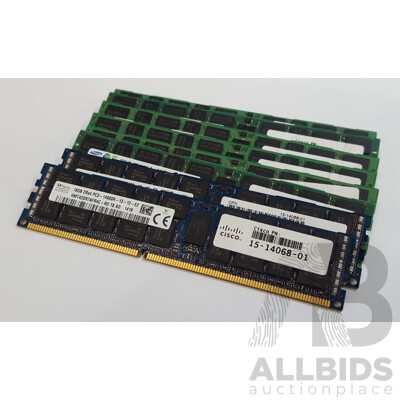 Assorted 16GB ECC DDR3 14900R RDIMM RAM - Lot of Eight