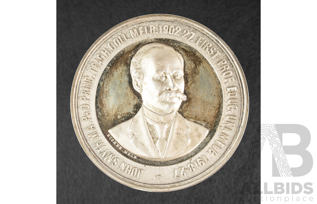 Stokes and Son University of Melbourne John Smyth Silver Medal, Honoring Professor D.B Copland .925