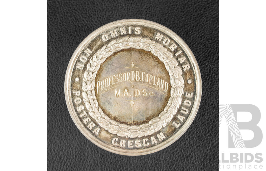 Stokes and Son University of Melbourne John Smyth Silver Medal, Honoring Professor D.B Copland .925