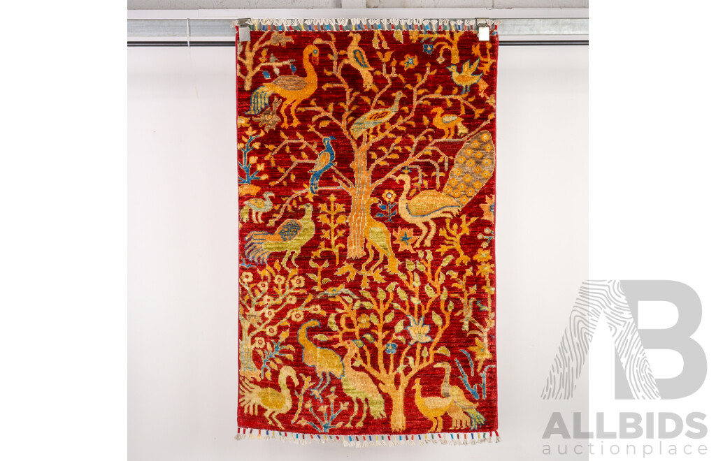 Hand Knotted Pure Wool Afghan Rug