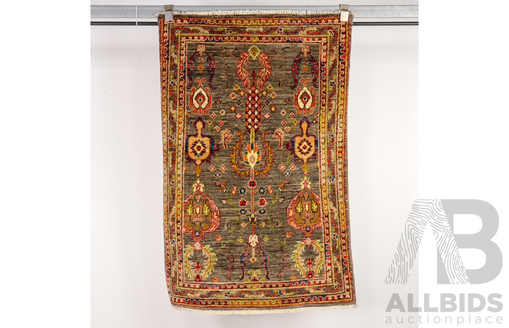 Small Pure Wool Hand Knotted Uzbek Rug