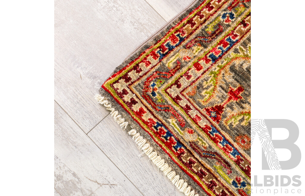 Small Pure Wool Hand Knotted Uzbek Rug