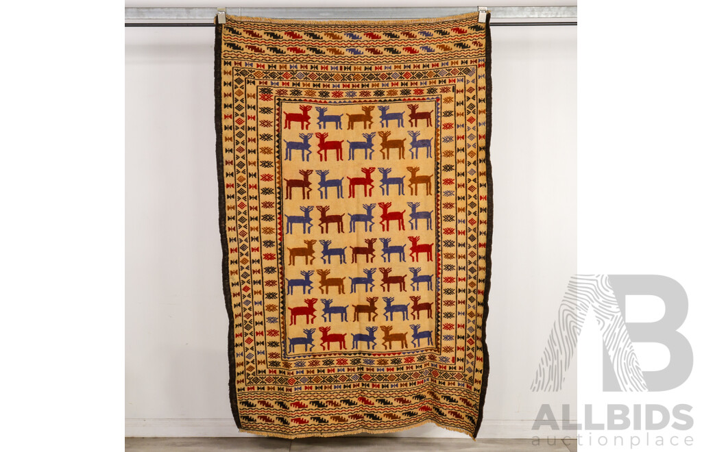 Modern Turkish Kilim with Traditional Pattern
