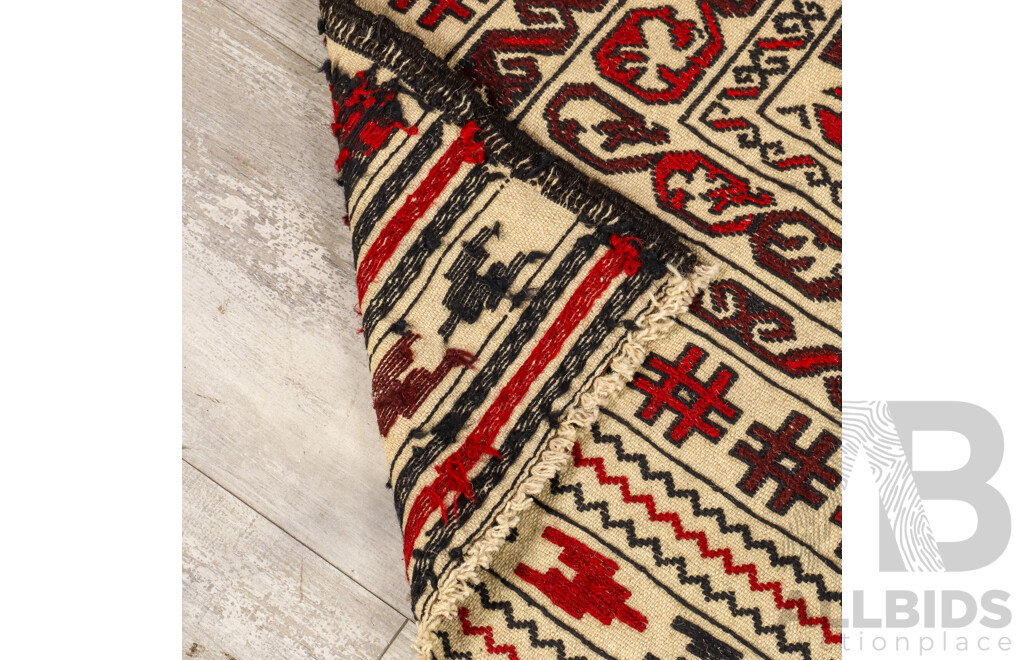 Modern Turkish Kilim with Traditional Pattern