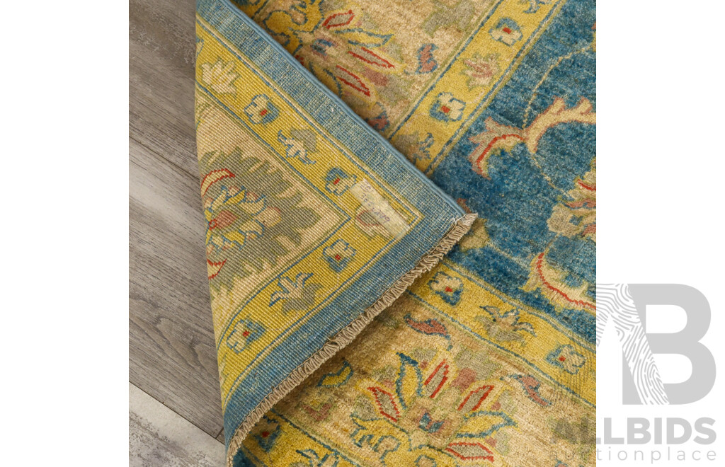 Hand Knotted Floral Oushak Rug