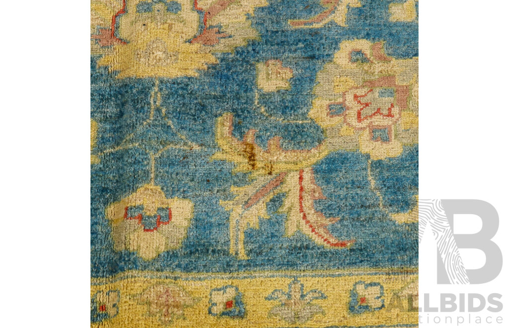 Hand Knotted Floral Oushak Rug