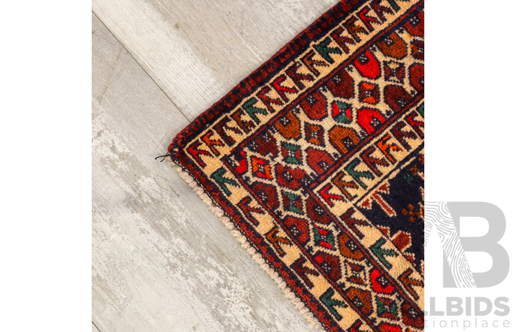 Hand Knotted Afghan Baluchi Prayer Rug