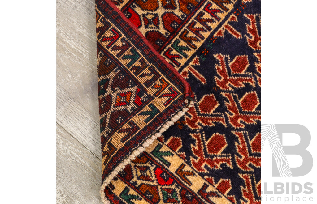 Hand Knotted Afghan Baluchi Prayer Rug