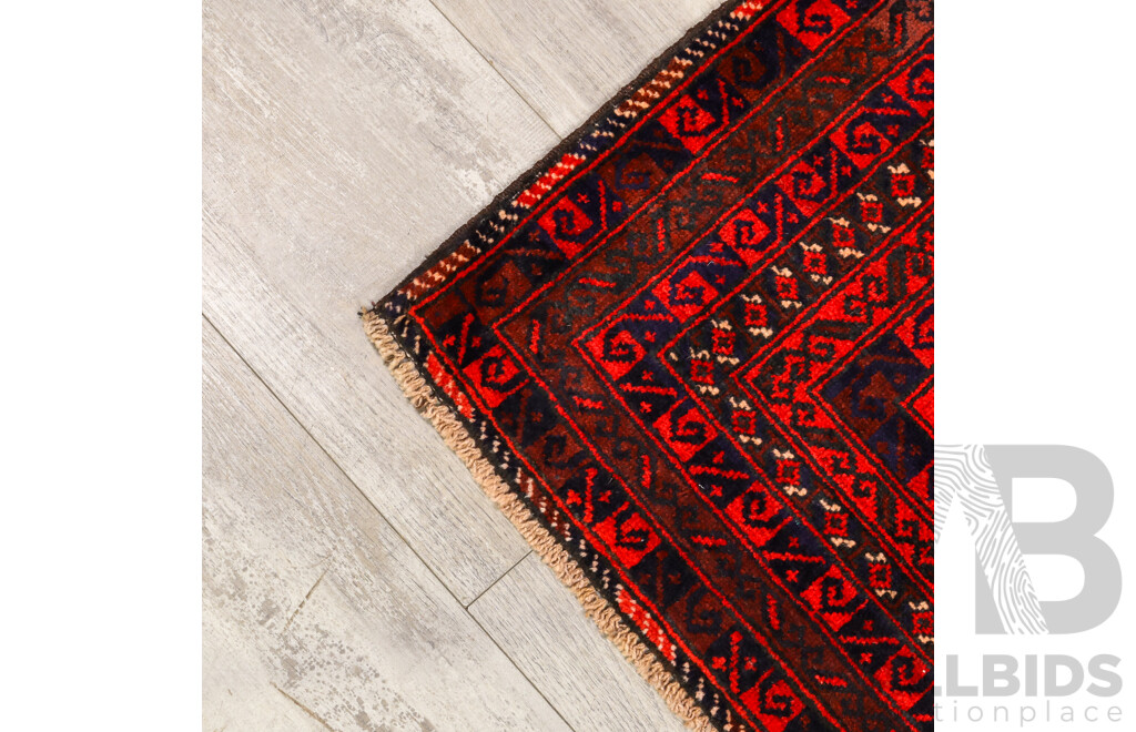 Hand Knotted Afghan Baluchi Prayer Rug
