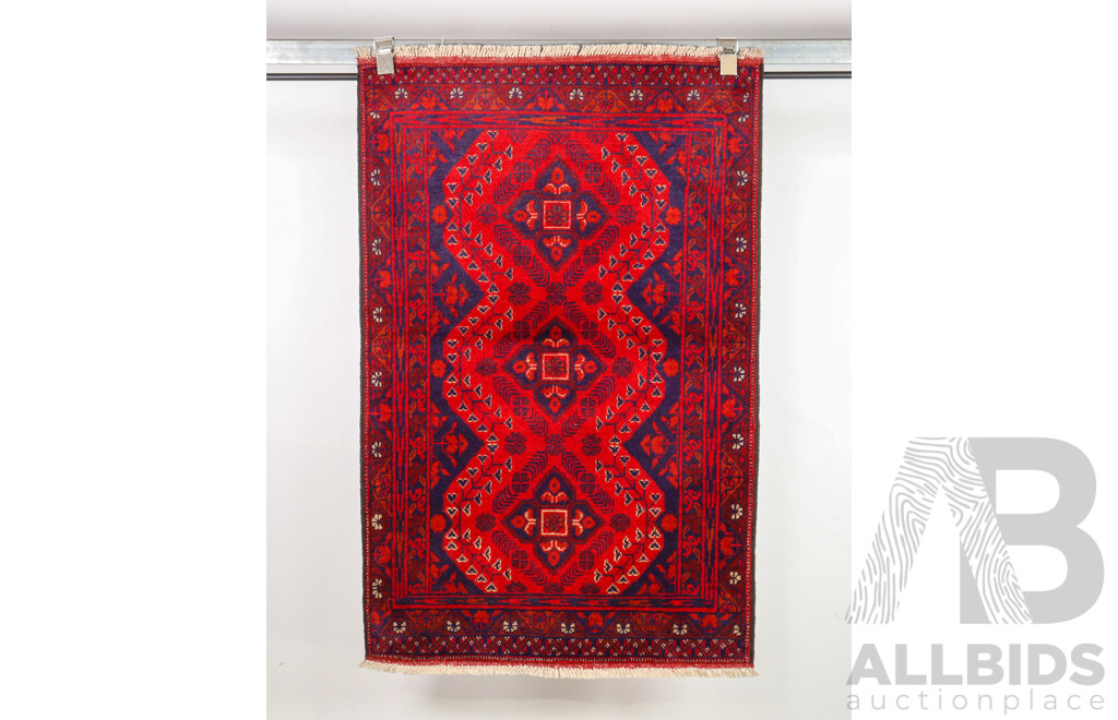 Hand Knotted Afghan Prayer Rug