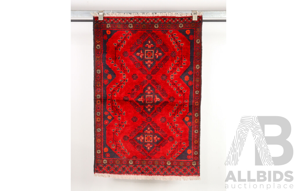 Hand Knotted Afghan Prayer Rug