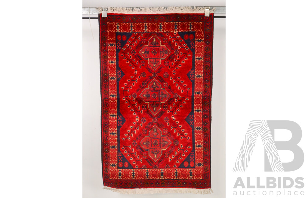 Hand Knotted Afghan Prayer  Rug