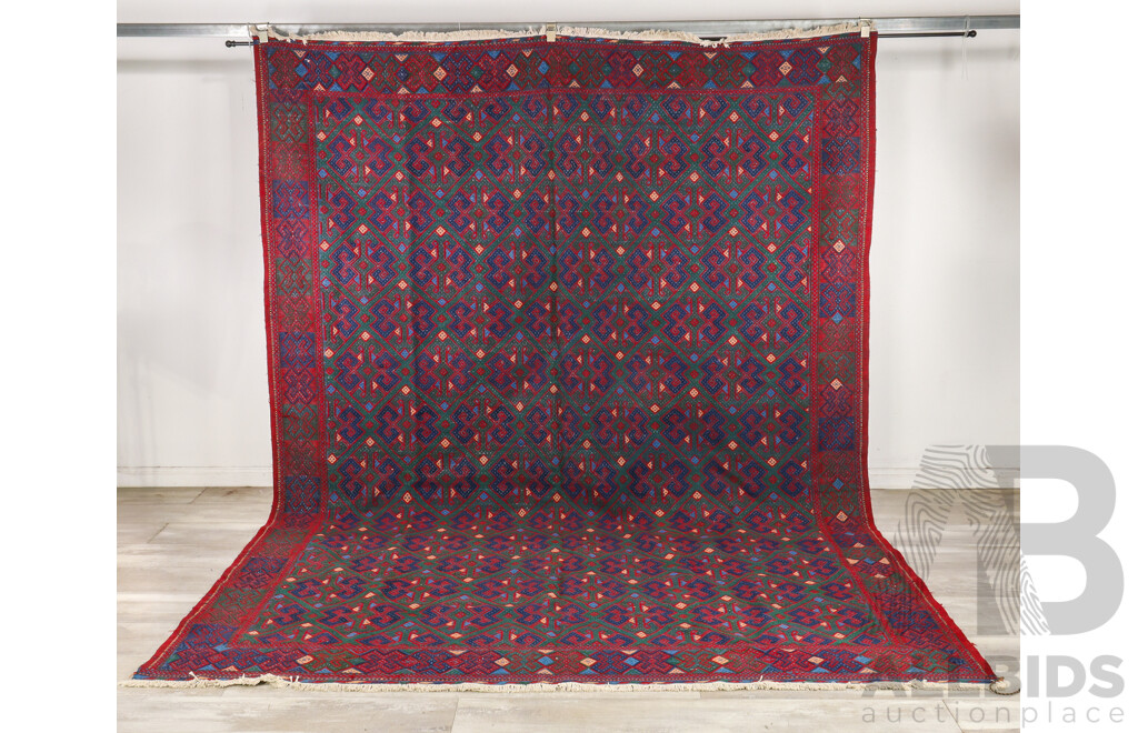 Large Hand Knotted Baluch Rug