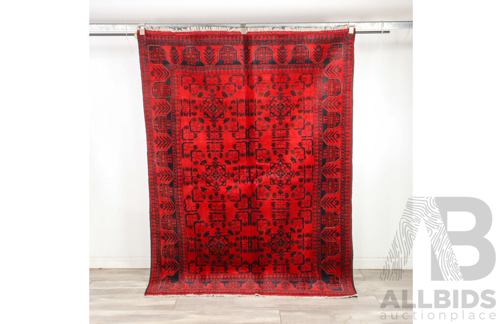 Hand Knotted Afghan Rug