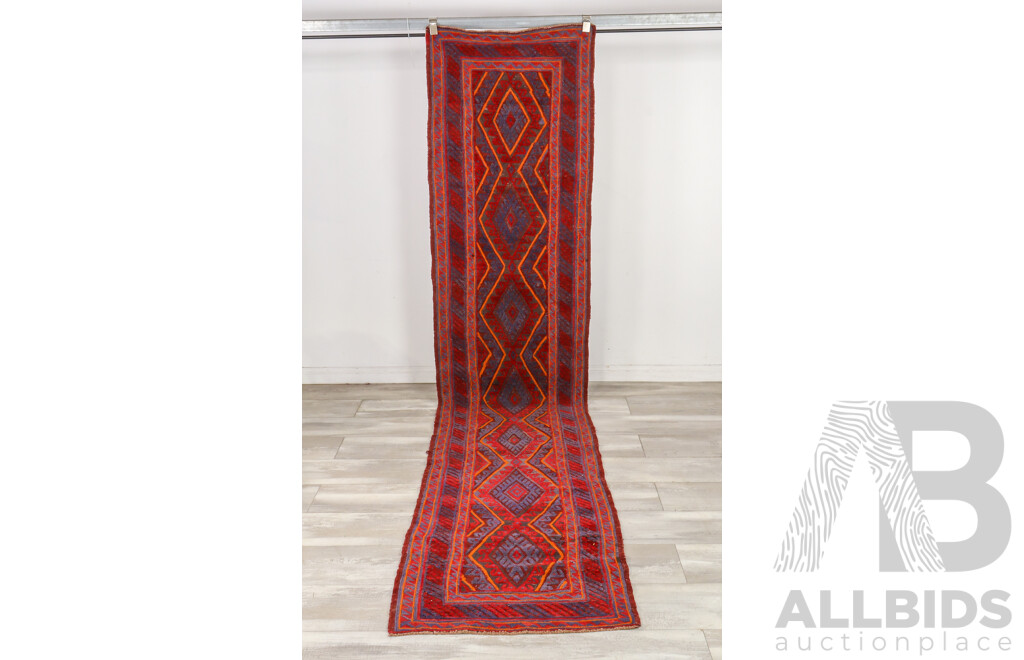 Hand Knotted Afghan Mushwani Runner Rug