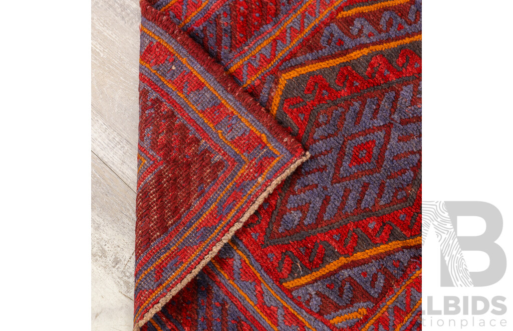 Hand Knotted Afghan Mushwani Runner Rug