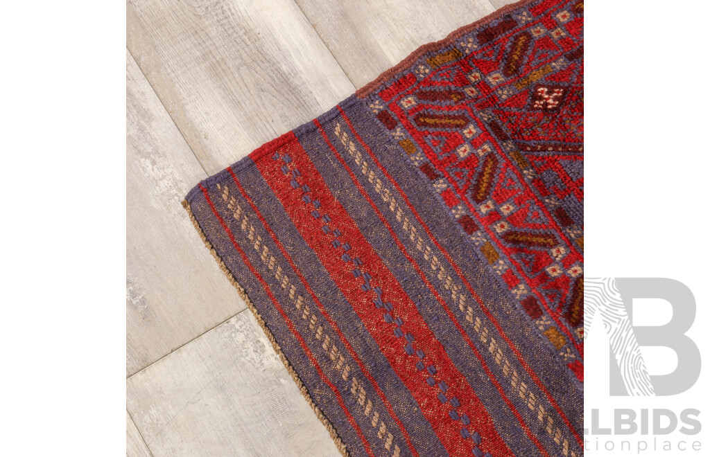 Hand Knotted Afghan Mushwani Runner Rug