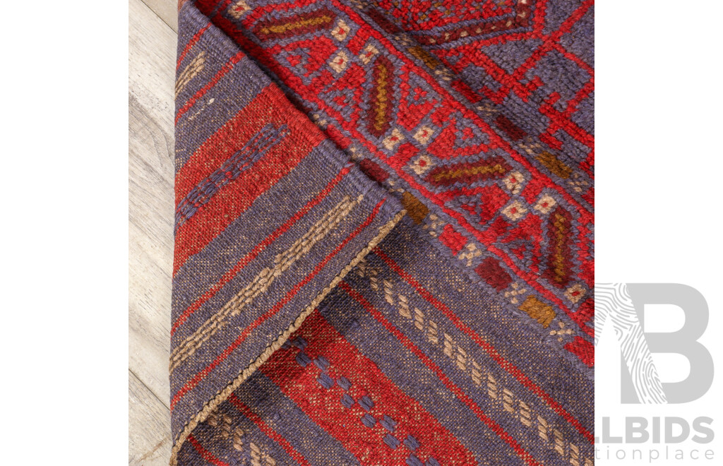 Hand Knotted Afghan Mushwani Runner Rug