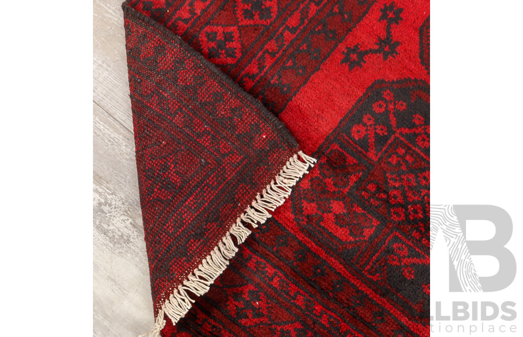 Hand Knotted Afghan Rug