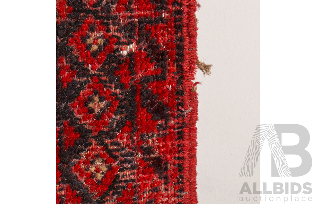 Hand Knotted Wool Afghan Runner Rug