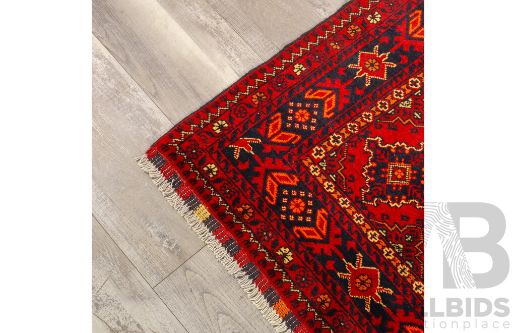 Hand Knotted Afghan Baluchi Rug