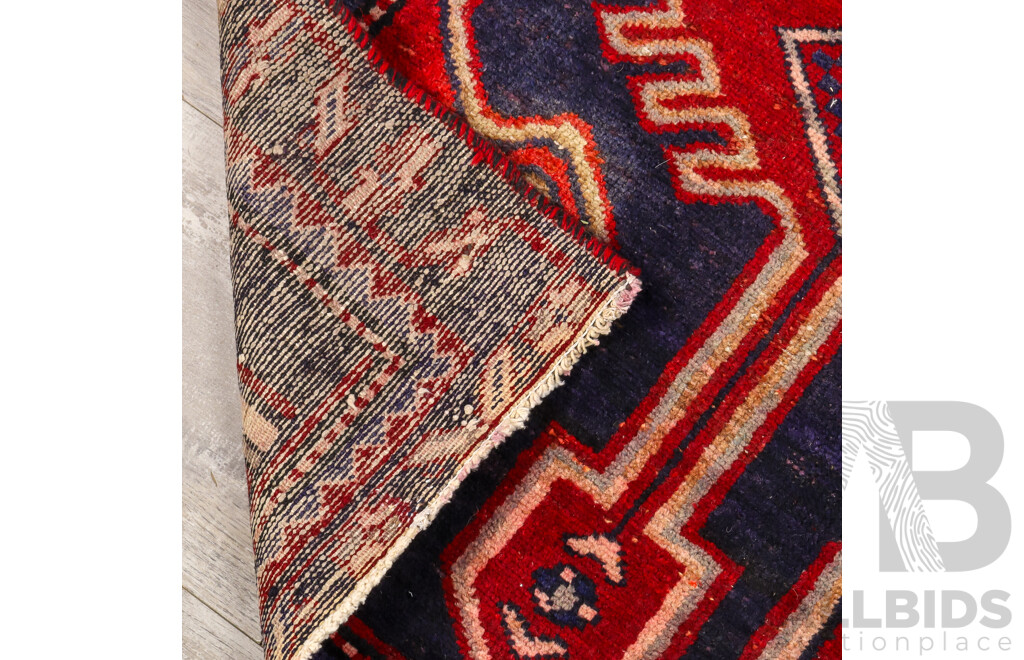 Hand Knotted Persian Hamadan Runner Rug