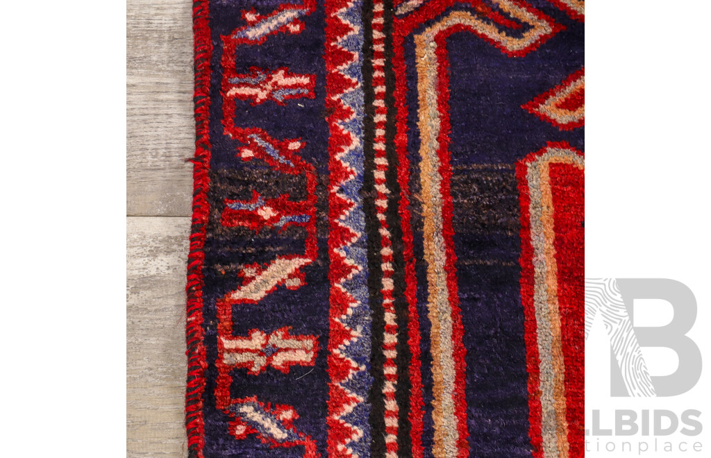Hand Knotted Persian Hamadan Runner Rug