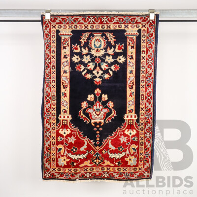 Small Pure Wool Hand Knotted Afghan Prayer Rug