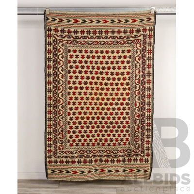 Modern Turkish Kilim with Traditional Pattern