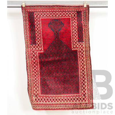 Hand Knotted Teimani Burgundy Rug